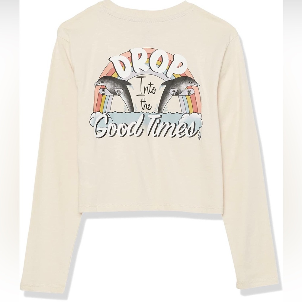 Volcom girls long sleeve tee shirt size medium 8/10 NWT